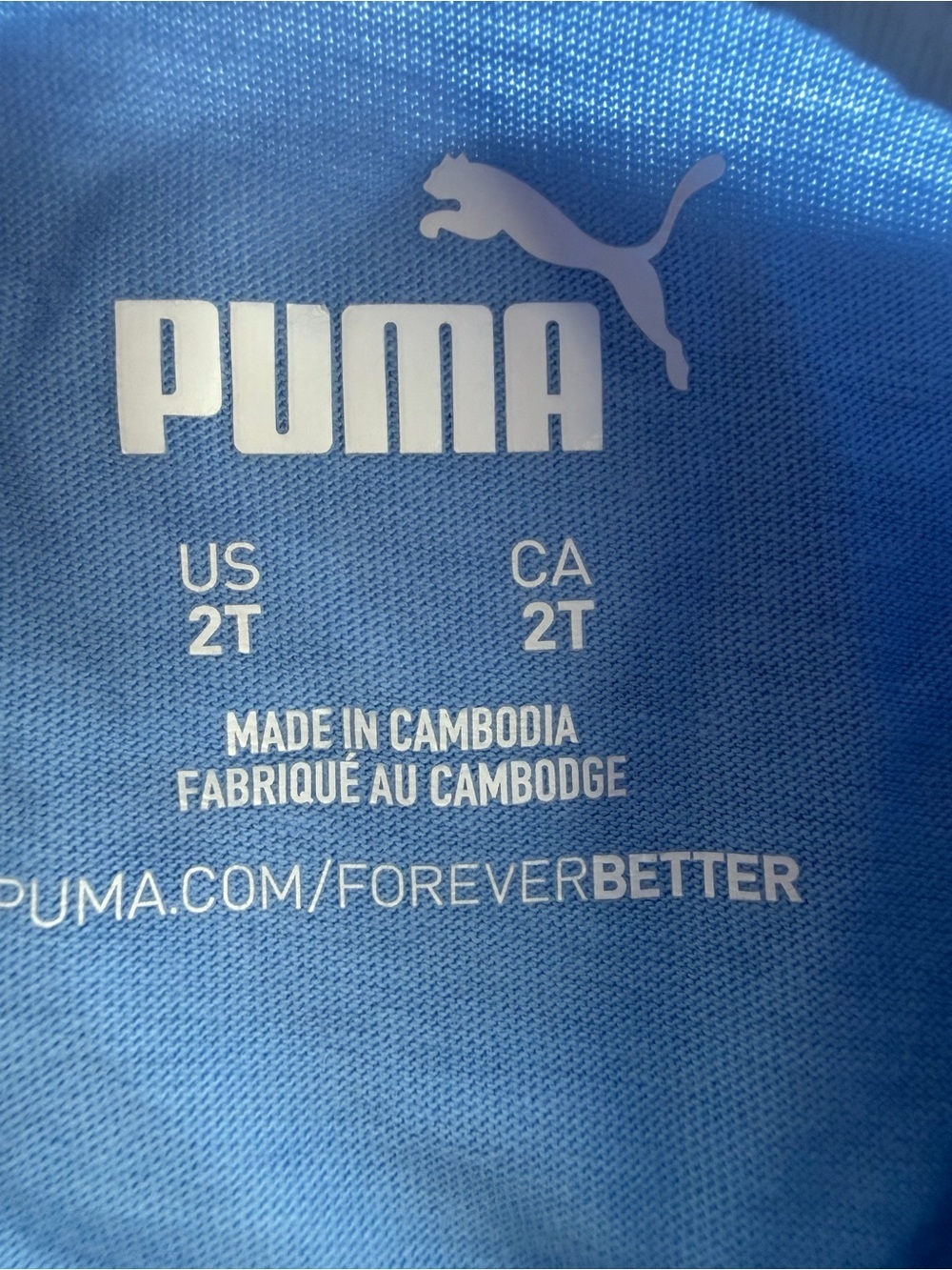 Puma Girls Blue Tee and Hot Pink Leggings Matching Set - Picture 3 of 10